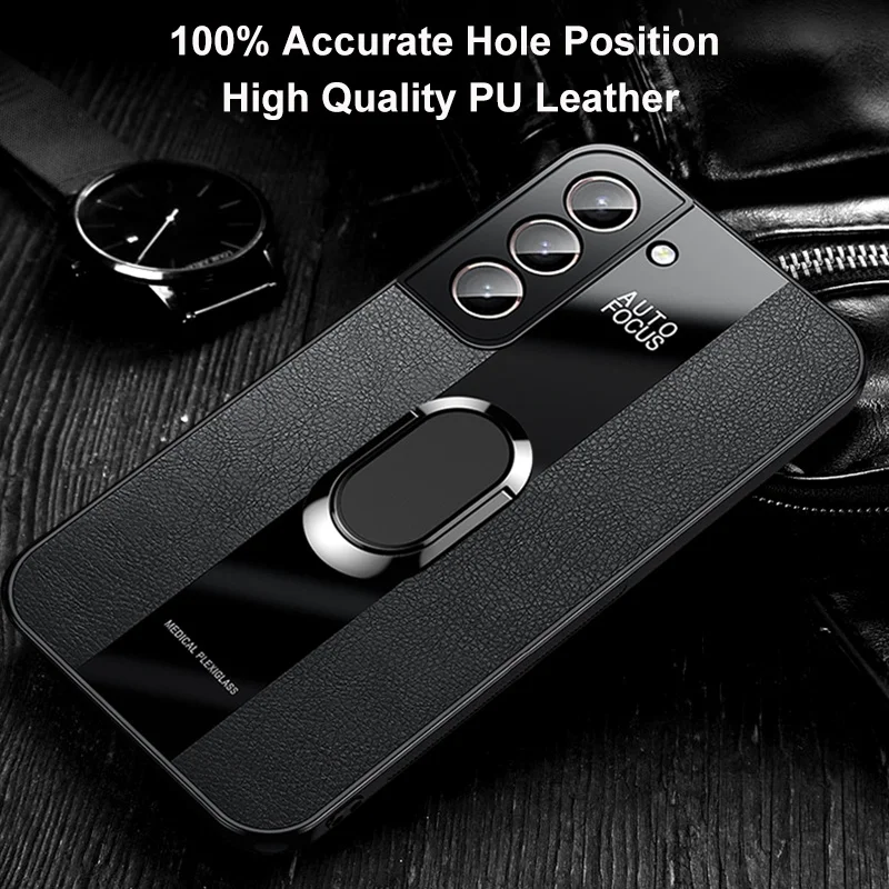 Samsung Galaxy S23 FE 5G Premium Leather AutoFocus Ring Case - Image 6