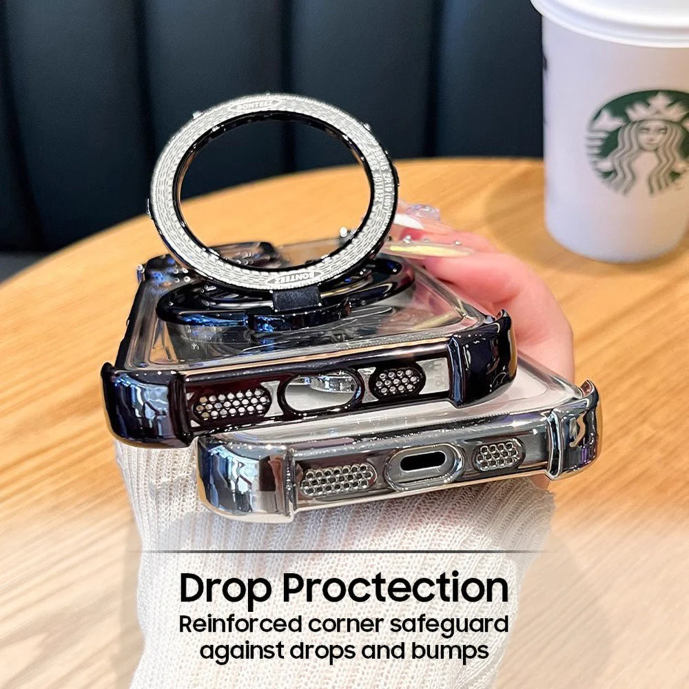 Vivo V40 Pro 5G Premium Stress Buster Wheel Rotating Shockproof Airbags Case - Image 5